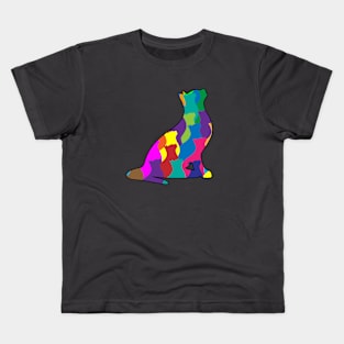 Colorful Cat Collage Silhouette Kids T-Shirt